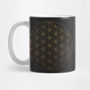 Golden Flower of Life Mug